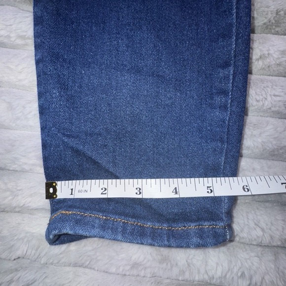 Anthropologie Pilcro Sz 32 High‎ Rise Button Fly STRETCH Skinny Blue Jeans 32x26 - Picture 10 of 13